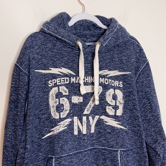 Roebuck & Co Heathered Navy Hoodie Size XXL - Picture 2 of 6